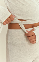 Ash Grey Super Soft Wrap Top