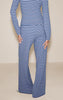 Navy Soft Fleece Pinstripe Straight Leg Pant
