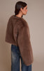 Brown Cropped Fur Coat