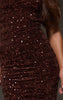 Chocolate Velvet Sequin Embellished Scoop Back Maxi Dess