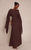 Chocolate Cape Detail Maxi Dress