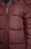 Tall Chocolate Oversized Hooded Puffer Jacket