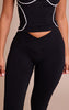 Petite Black Seamless Marl Cross Front Legging