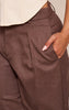 Shape Mocha Tailored Highwaisted Pleated Button Cuff Pant