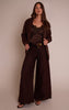 Brown Peached Gold Double Belted Pants