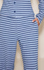 Navy Soft Fleece Pinstripe Straight Leg Pant