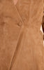 Tan Structured Faux Suede Cinched Waist Blazer