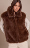 Chocolate Faux Fur Vest