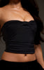Black Slinky Knot Detail Bandeau Top