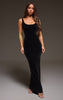 Black Velvet Scoop Back Maxi Dess