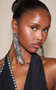 Silver Chainmail Drape Statement Earrings