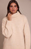 Stone Roll Neck Balloon Sleeve Oversized Sweater