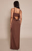 Chocolate Underwired Strappy Maxi Dress