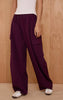 Plum Woven Wide Leg Cargos