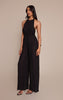 Black Chiffon Halterneck Straight Leg Jumpsuit