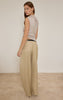 Tan Belted Wide Leg Pants