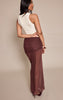 Chocolate Mesh Extreme Fold Over Maxi Skirt