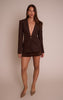 Chocolate Cinch Hip Blazer