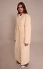 Buttercream Structured Double Breasted Wool Look Maxi Coat