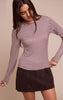 Burgundy Stripe Boat Neck Long Sleeve Top