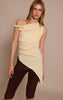 Buttermilk Tencel Asymmetric Drape Long Top