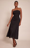 Black Bandeau Godet Midaxi Dress