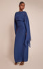 Navy Cape Detail Maxi Dress