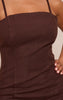 Shape Chocolate Wool Look Strappy Mini Dress