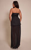 Shape Black Bandeau Sheer Hem Maxi Dress