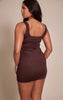 Shape Chocolate Hotfix Mini Dress