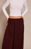 Chocolate Lightweight Chiffon Balloon Pants