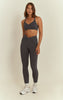 Charcoal Seamless Marl Cross Front Legging