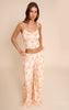 Beige Pumpkin Printed Cami and Wide Leg Pant PJ Set