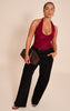 Shape Burgundy Slinky Halterneck Top