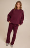 Wine Oversized Sweat Tracksuit Set