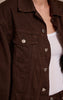 Dark Chocolate Oversized Classic Denim Jacket