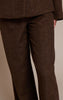 Dark Brown Brushed Pinstripe Pant