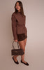 Chocolate Asymmetric Drape Shirt
