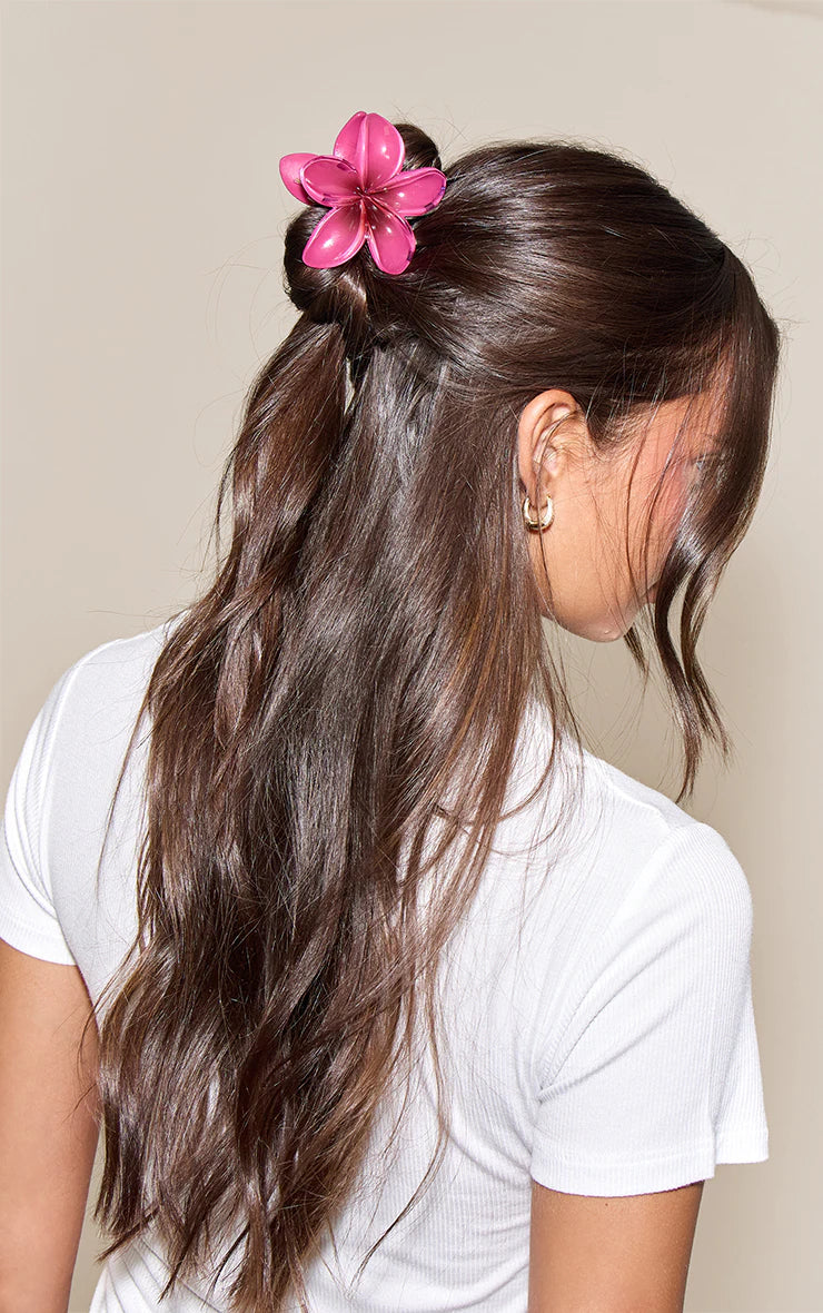 Magenta Hibiscus Flower Hair Clip