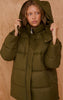 Olive Oversized Hooded Puffer Jacket
