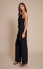 Black Chiffon Corsage Detail Wide Leg Jumpsuit