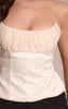 Cream Chiffon Bust Bandeau Corset