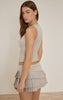 Light Grey Tailored Woven One Shoulder Crop Top