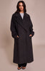 Petite Charcoal Brushed Wool Maxi Coat