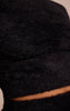 Petite Black Fluffy Knitted Fitted Top