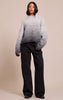 Tall Grey Ombre Crew Neck Knitted Sweater