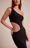 Black Slinky Cut Out Bodycon Maxi Dress