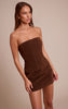 Chocolate Structured Suede Corset