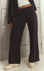Navy Soft Touch Pintuck Wide Leg Sweatpants