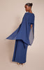 Navy Cape Detail Maxi Dress